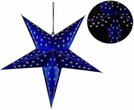 Gwiazda świąteczna papierowa 3D - Dekoracja 10 diod LED - Na baterie