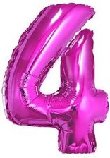 Zdjęcie Balon foliowy cyfra 4 różowa 35cm - Tykocin