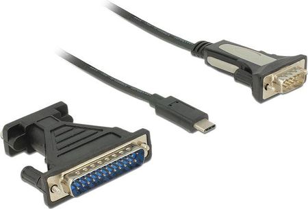 Delock Adapter USB-C 1xzłącze szeregowe DB9 RS-232+adapter DB25 (62904)