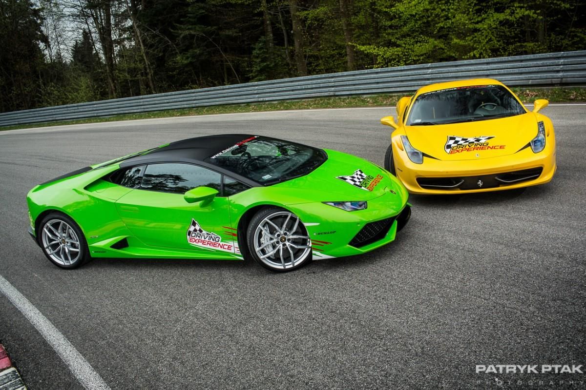 Pojedynek Lamborghini Huracan vs Ferrari 458 Italia Kielce po 2 okrążenia -  Ceny i opinie 