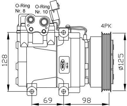 NRF Kompresor, klimatyzacja 32471G