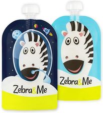 Zebra & Me ASTRO 2 PACK Saszetki do karmienia wielorazowe - Pozostałe akcesoria do karmienia dzieci
