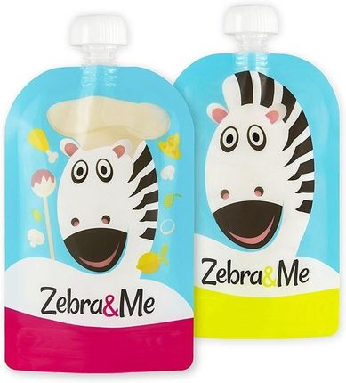 Zebra & Me CHEF 2 PACK Saszetki do karmienia wielorazowe
