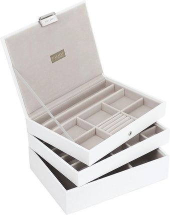 stackers Pudełko na biżuterię potrójne classic biało-beżowe (70796)
