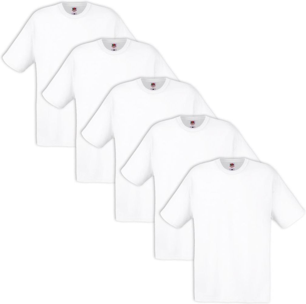 Fruit of the Loom 5 białych koszulek 100 bawełna, rozmiar M Ceny i