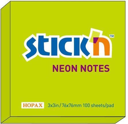 Stickn Notes Samoprzylepny Zielony Neonowy (155274)