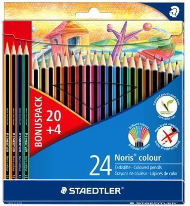 Staedtler Noris Colour Kredki Sześciokątne 24 Kolory