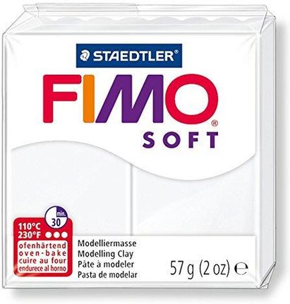 Staedtler Masa Termoutwardzalna Kostka Fimo Soft Biały 57G