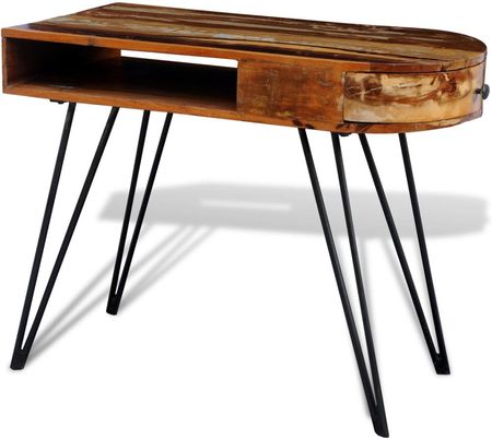 vidaXL Biurko vintage  stolik z metalowymi nogami