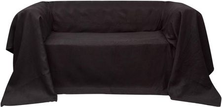 vidaXL Pokrowiec/Narzuta na kanapę micro zamsz brąz 270x350 cm