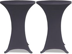 vidaXL Elastyczne nakrycie stołu antracytowe 2 szt. 80 cm