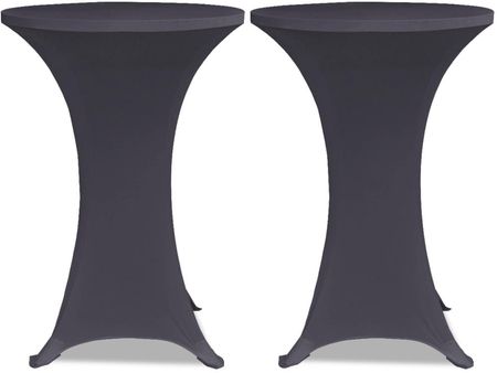 vidaXL Elastyczne nakrycie stołu antracytowe 2 szt. 80 cm