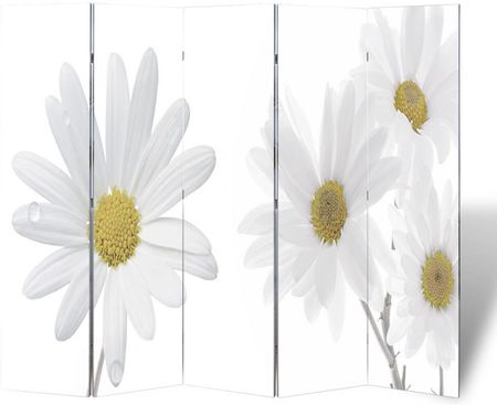 vidaXL Parawan/dzielnik pokojowy w kwiaty (200x180 cm)