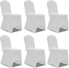 vidaXL Pokrowiec na krzesło białyx6 - Pokrowce na meble