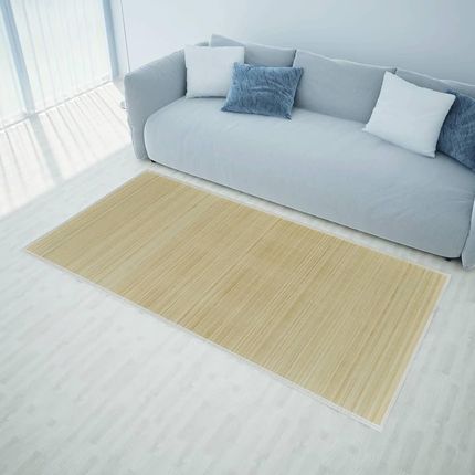 vidaXL Naturalny prostokątny dywan bambusowy 80x200 cm