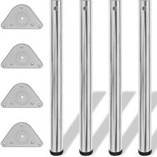 Zdjęcie vidaXL 4 nogi do stołu z regulacją wysokości 710 mm Chrom - Lębork