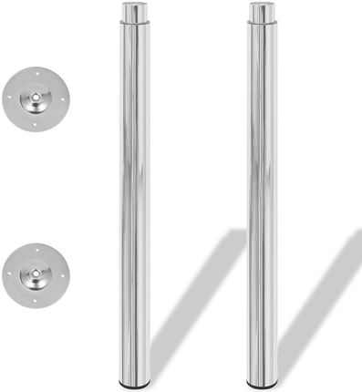vidaXL 2 teleskopowe nogi do stołu Chrom 710 - 1100 mm
