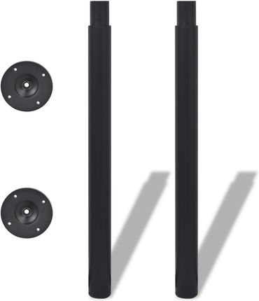 vidaXL 2 teleskopowe nogi do stołu 710 mm-1100 mm Czarne
