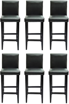 vidaXL Krzesła barowe, sztuczna skóra x6