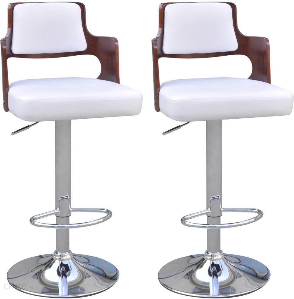 Vidaxl 2 Kwadratowe Krzesla Barowe Z Oparciem Drewno I Bialy Material Opinie I Atrakcyjne Ceny Na Ceneo Pl