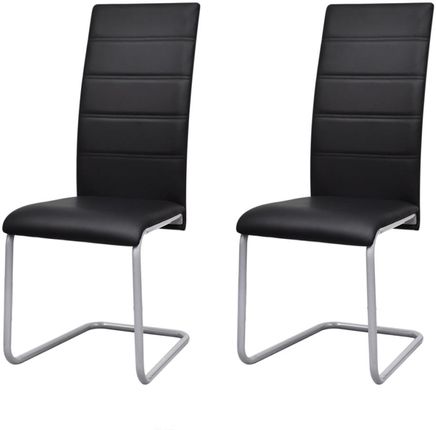 vidaXL 2 krzesła z wysokim oparciem czarne