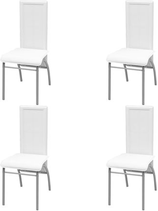vidaXL Krzesła jadalniowe 4 szt. Białe