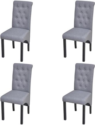 vidaXL 4 krzesła do jadalni z wysokim oparciem, ciemnoszare