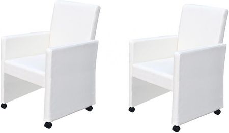 vidaXL Krzesła jadalniane, białe