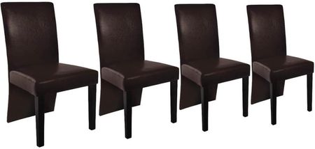 vidaXL Krzesła jadalniane, (4 sztuki) brązowe