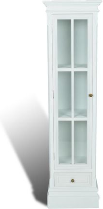 vidaXL Kredens z 3 półkami i drzwiami, biały