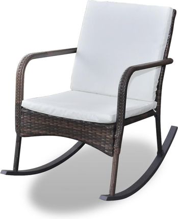 vidaXL Fotel bujany ogrodowy, rattan PE, brązowy