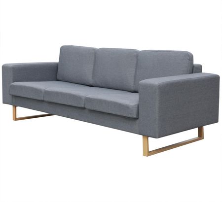 vidaXL Sofa 3-os. jasnoszara