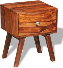 vidaXL Szafka nocna/stolik boczny Vintage, drewno sheesham z 1 szufladą 55 cm - zdjęcie 1
