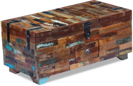 vidaXL Stolik kawowy-skrzynia z drewna odzyskanego 80x40x35 cm