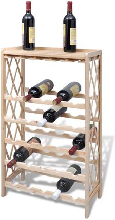 vidaXL Drewniany stojak na wino, 25 butelek