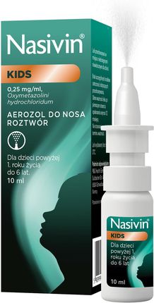 Nasivin Kids 0,025% aerozol do nosa 10 ml