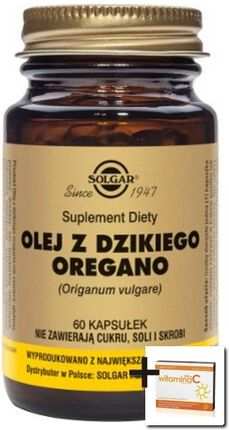 SOLGAR Olej z dzikiego oregano, 60 kaps + Witamina C, 200 mg, 25 tabl