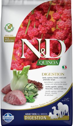 Farmina N&D Dog Quinoa Digestion Lamb & Fennel 2,5Kg