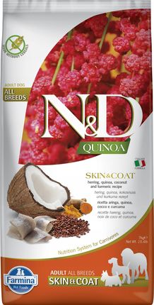 N & D Dog Quinoa Skin & Coat Herring 7Kg