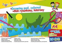 Zdjęcie Gimboo Blok Rysunkowy A4 20 Kart 70Gsm Mix Kolorów - Kościerzyna