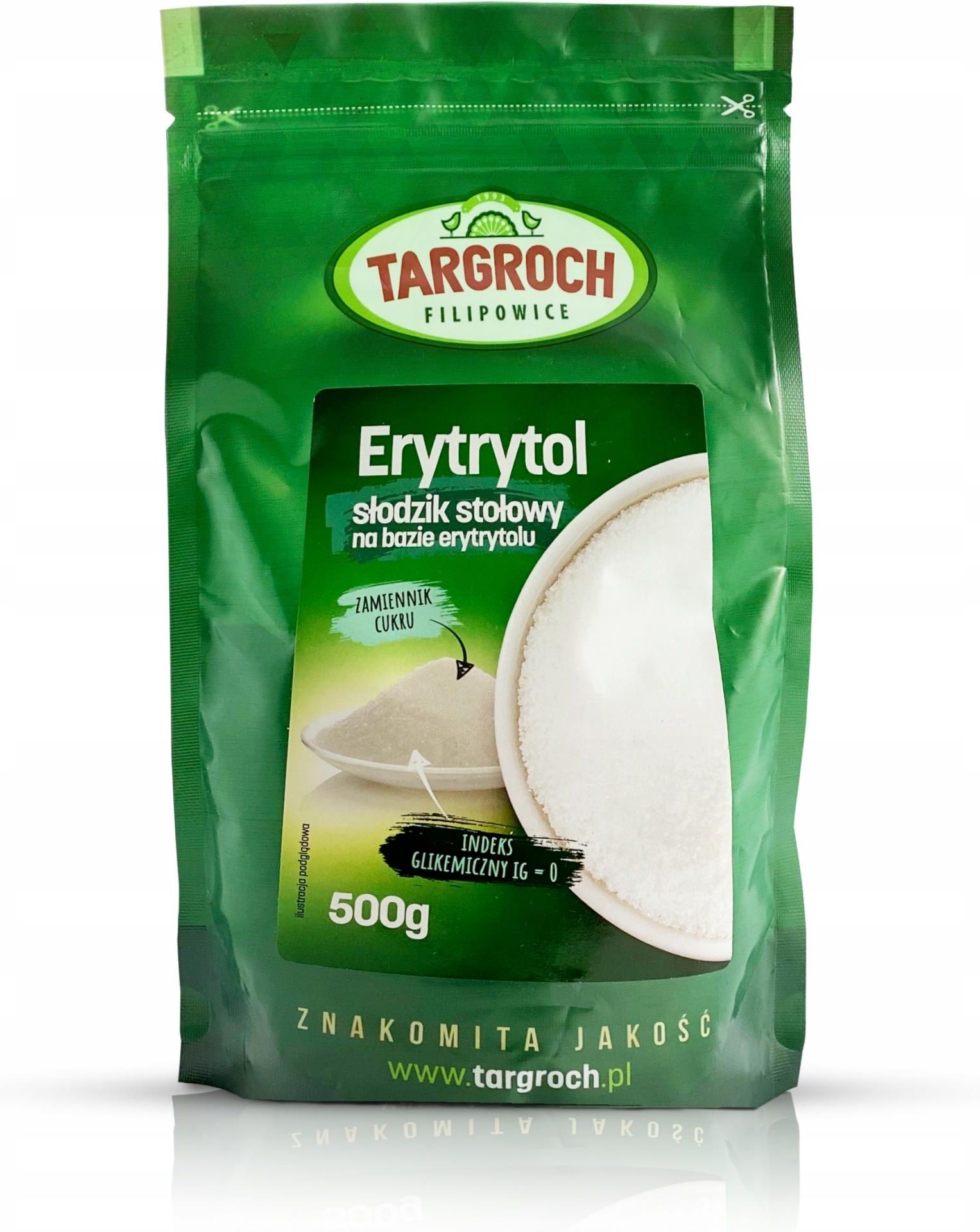Erytrol Erytrytol Naturalny Słodzik 500 G - zdjęcie 2 Erytrol Erytrytol Naturalny Słodzik 500 G