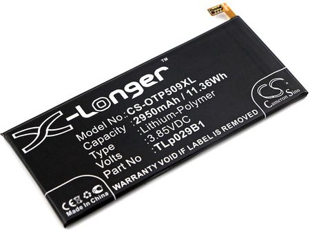 Cameron sino Alcatel One Touch Pop 4S LTE / TLp029B1 2950mAh 11.36Wh Li-Polymer 3.85V (CSOTP509XL)