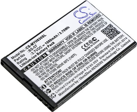 Cameron sino myPhone 6300 / BS-07 1000mAh 3.70Wh Li-Ion 3.7V (CSMYH630SL)