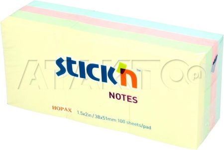 Hopax Karteczki Samoprzylepne 38X51/100 4Kol (12) Stickn 21531 (Ho5582)