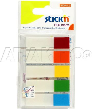 Stickn Zakładki Indeksujące 12X45/20 5Kol Neon/Białe (Ho5128)