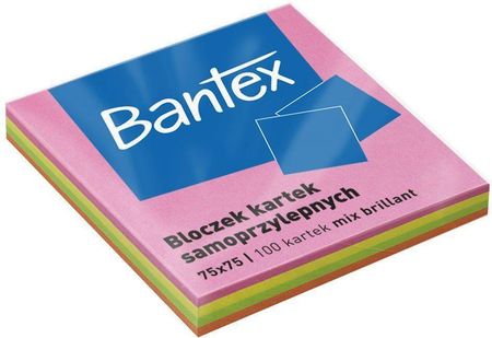 Bantex Kartki Samoprzylepne 75X75 Mix Kolorów (5905833005053)