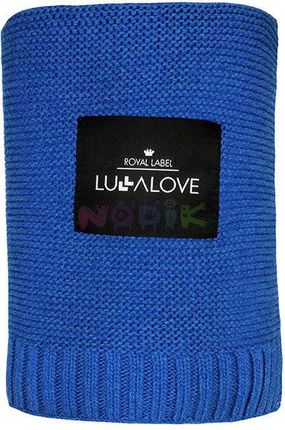 Lullalove Bambusowy Koc Tkany 80X100 Royal Navy Blue