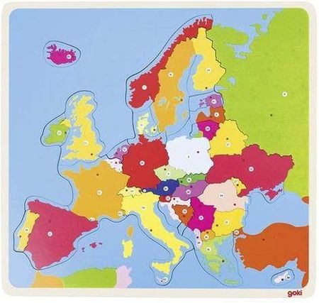 Goki Mapa Europy Drewniana Układanka (57509) 