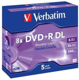 Verbatim DVD+R 8.5GB 8x Jewel Case 1szt (43541)