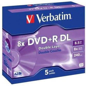 Verbatim DVD+R 8.5GB 8x Jewel Case 1szt (43541) - zdjęcie 1 Verbatim DVD+R 8.5GB 8x Jewel Case 1szt (43541)